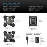 AC Infinity MULTIFAN Mini Quiet USB Cooling Fan 40mm