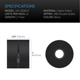 AC Infinity Peel & Stick Zipper 7 ft. x 3 in. Double Sided 2-Pack