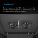 AC Infinity Rack Roof Fan Kit Dual Cooling-Fans w/ Speed Controller