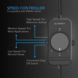 AC Infinity RAXIAL S6 Inline Booster Duct Fan w/ Speed Controller