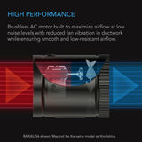 AC Infinity RAXIAL S8 Inline Booster Duct Fan w/ Speed Controller