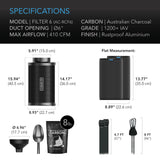 AC Infinity Refillable Carbon Filter Kit w/ Charcoal Refill 6-Inch