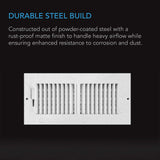 AC Infinity Register Ventilation Grille 6" x 10" White