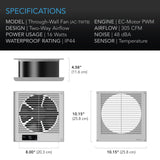 AC Infinity Room to Room Fan Two-Way Airflow Temperature Controller