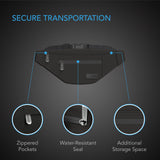 AC Infinity Smell Proof Belt Bag Black w/ 900D Nylon Fabric & Carbon