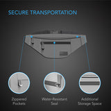 AC Infinity Smell Proof Belt Bag Gray w/ 900D Nylon Fabric & Carbon