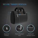 AC Infinity Smell Proof Handbag Black w/ 900D Nylon Fabric & Carbon