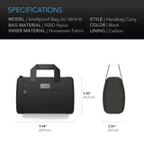 AC Infinity Smell Proof Handbag Black w/ 900D Nylon Fabric & Carbon