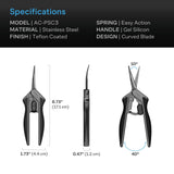 AC Infinity Stainless Steel Curved Pruning Shear Ergonomic Lightweight