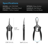 AC Infinity Stainless Steel Curved Pruning Shear Ergonomic Lightweight