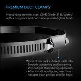 AC Infinity Stainless Steel Duct Clamps 10-Inch Two Pack