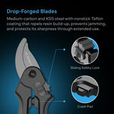 AC Infinity Stainless Steel Pruning Shear 8" Bypass Blades
