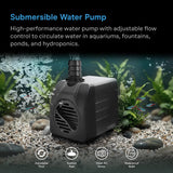 AC Infinity Submersible Water Pump 5-Feet Lift Height 211 GPH (800