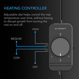 AC Infinity SUNCORE A3X2 Dual Seedling Heat Mats w/ Heat Controller