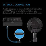 AC Infinity UIS Controller to Device Cable for Controller AI+, Controller 69 Pro and Pro+, Female to Male, 10 ft.