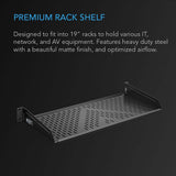 AC Infinity Vented Cantilever 1U Rack Shelf 8"