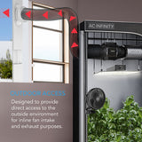AC Infinity Window Duct Kit Adjustable Vent Port for Inline Fans