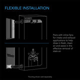 AC Infinity Window Duct Kit Adjustable Vent Port for Inline Fans