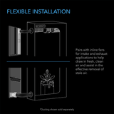 AC Infinity Window Duct Kit, Adjustable Vent Port for Inline Fans
