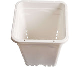 Active Aqua 12" x 12" Square White Pot 12" Tall case of 24