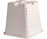 Active Aqua 12" x 12" Square White Pot 12" Tall case of 24