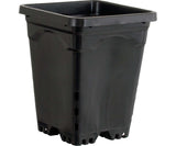 Active Aqua 7" x 7" Square Black Pot 9" Tall case of 50