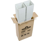 Active Aqua 7" x 7" Square White Pot 9" Tall case of 50