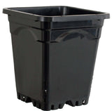 Active Aqua 9" x 9" Square Black Pot 10" Tall case of 24
