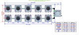 ALIEN Hydroponics AERO 10 Pot 2 Row 15L Compact Header Kit
