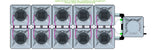 ALIEN Hydroponics AERO 10 Pot 2 Row 15L Compact Header Kit