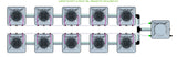 ALIEN Hydroponics AERO 10 Pot 2 Row 15L Remote Header Kit