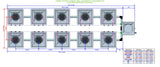 ALIEN Hydroponics AERO 10 Pot 2 Row 30L Compact Header Kit