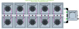 ALIEN Hydroponics AERO 10 Pot 2 Row 30L Compact Header Kit