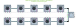 ALIEN Hydroponics AERO 10 Pot 2 Row 30L Compact Header Kit