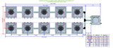 ALIEN Hydroponics AERO 10 Pot 2 Row 30L Remote Header Kit