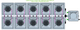 ALIEN Hydroponics AERO 10 Pot 2 Row 30L Remote Header Kit