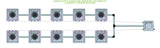 ALIEN Hydroponics AERO 10 Pot 2 Row 30L Remote Header Kit