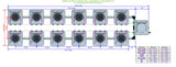 ALIEN Hydroponics AERO 12 Pot 2 Row 15L Compact Header Kit