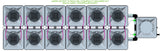ALIEN Hydroponics AERO 12 Pot 2 Row 15L Compact Header Kit