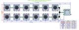 ALIEN Hydroponics AERO 12 Pot 2 Row 15L Remote Header Kit