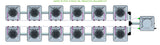 ALIEN Hydroponics AERO 12 Pot 2 Row 15L Remote Header Kit