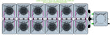 ALIEN Hydroponics AERO 12 Pot 2 Row 15L Remote Header Kit