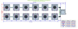 ALIEN Hydroponics AERO 12 Pot 2 Row 30L Compact Header Kit
