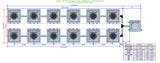 ALIEN Hydroponics AERO 12 Pot 2 Row 30L Remote Header Kit