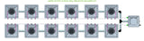 ALIEN Hydroponics AERO 12 Pot 2 Row 30L Remote Header Kit