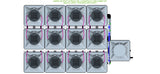 ALIEN Hydroponics AERO 12 Pot 3 Row 15L Compact Header Kit