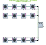 ALIEN Hydroponics AERO 12 Pot 3 Row 15L Compact Header Kit