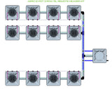 ALIEN Hydroponics AERO 12 Pot 3 Row 15L Remote Header Kit