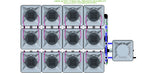 ALIEN Hydroponics AERO 12 Pot 3 Row 15L Remote Header Kit