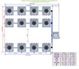 ALIEN Hydroponics AERO 12 Pot 3 Row 30L Compact Header Kit